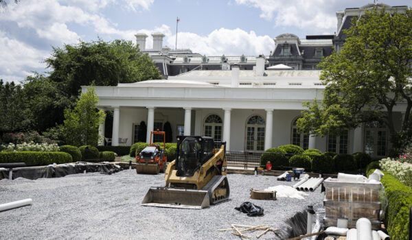 The White House Rose Garden is almost unrecognizable now