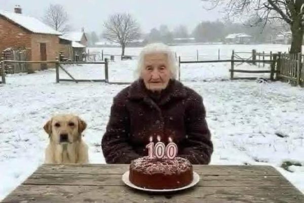 “Turned 100 today. No family of my own, but I still have love in my heart — and a homemade cake to prove… see more