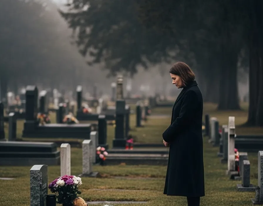 My “husband” is enjoying a luxury vacation while I’m at our daughter’s funeral. He texted, “I’ll call you later, important meeting.” But he has no idea what I’ve already done…