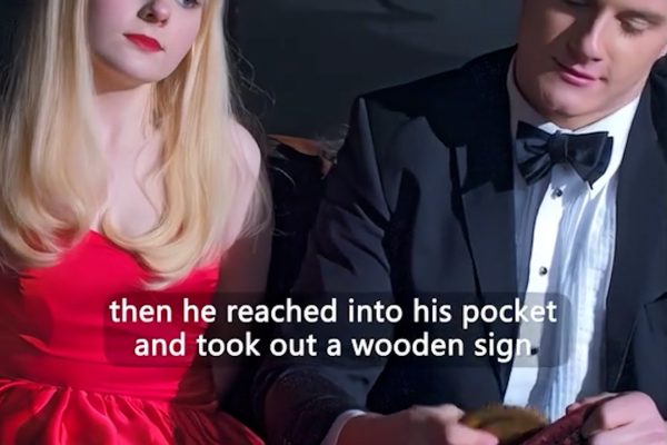 He Pulled Out a Wooden Sign – And Her Whole Attitude Changed