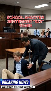 A teenage school shooter has been sentenced to an unprecedented 523 years in prison, bringing a grim chapter in the community’s history to a close. The sentence, delivered after an emotional and closely watched trial, reflects both the severity of the crimes and the lasting impact on victims, families, and the wider public.