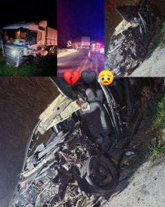 Serious head-on collision between a car and a truck leaves two dea… See more